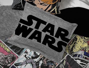 Комплект ковдри та наволочок Jay Franco Star Wars Comic Queen - надзвичайно м'яка дитяча постільна білизна - стійка до вицвітання