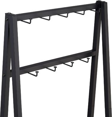 Шафа Storeo Basics з 9 гачками, лавкою для взуття та 2-рівневим місцем для зберігання, чорна, 65 см x 33 см x 170,1 см