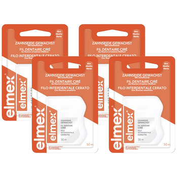 Зубна нитка 50 м вощена зубна стрічка для ретельного очищення зубів нитка з ефектом пухнастості та амінофторидом запобігає карієсу та запаленню ясен (набір 4 шт.) 50.00 м (4 шт. в упаковці)