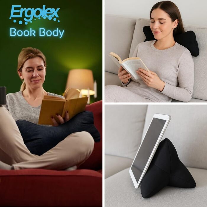 Книжковий корпус кістка для читання, подушка для читання ергономічна подушка-підтримка для книг та планшетів ідеальна подушка для шиї або підставка для книг для ліжка та дивана