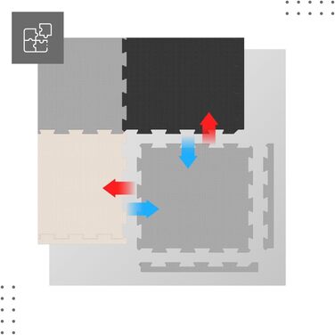 Тварин Головоломка Килимок-головоломка Дитячий килимок Килимок Килимок з пінопласту Килимок для захисту підлоги з хвилястим краєм Нетоксичний Водонепроникний Не ковзає Чорний світло-сірий білий (темно-сірий/світло-сірий/бежевий, 158x158 см), 40 9