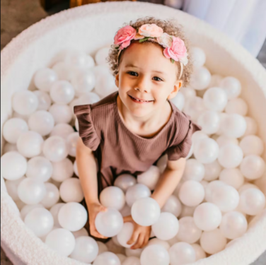 Сухий басейн MeowBaby з кульками, білий