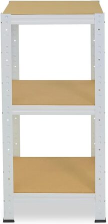 Надміцний домашній стелаж, білий/металевий стелаж з 3 полицями/металевий стелаж для підвалу, гаражний стелаж, стелаж для майстерні або стелаж для зберігання/змішаний металевий стелаж з вантажопідйомністю 175 кг В 90 см / Ш 60 см / Г 60 см, 90x60x60