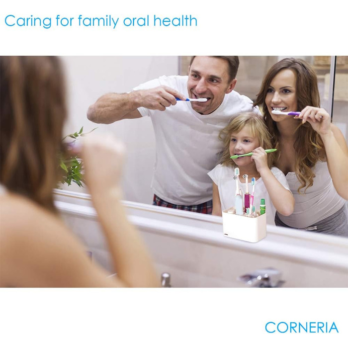 Тримач для зубних щіток настінний - настінний тримач для зубних щіток у ванній кімнаті - підставка для зубної пасти (4 відділення