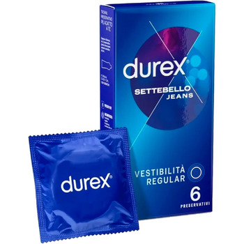Презервативи Durex Jeans форми Easy-On, змащені - 6 профілактичних
