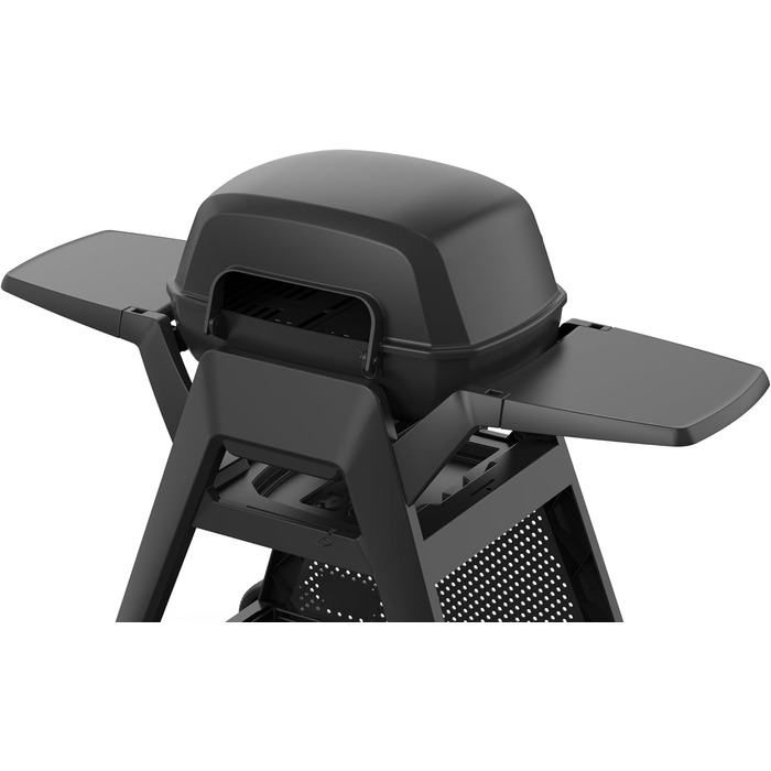 Конфорочний газовий мангал GRANDSTATE BLACK KITE 200 з візком для барбекю, піддоном для збору жиру, потужною подвійною конфоркою,