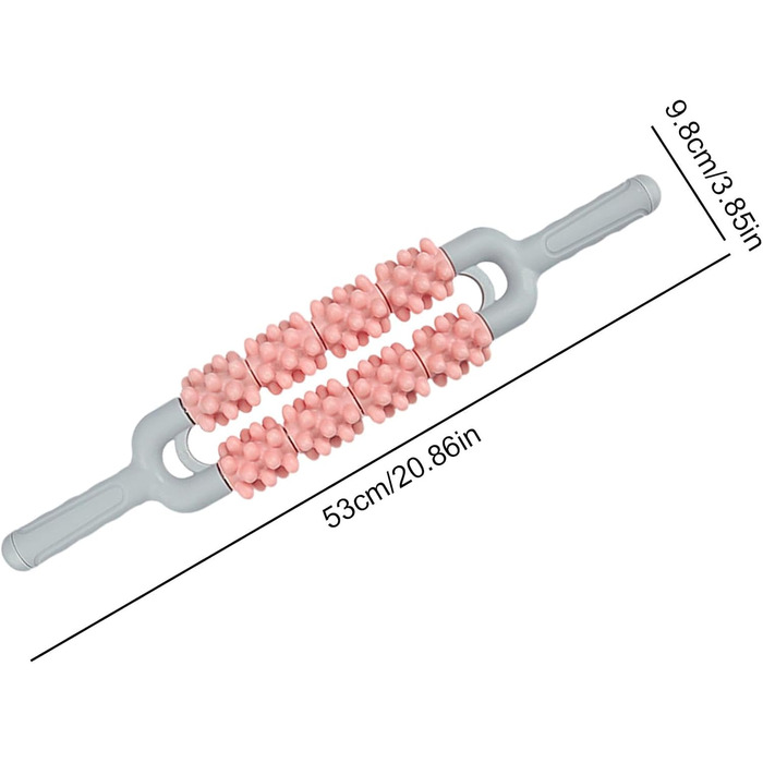 Інструмент для полегшення глибоких тканин, ручний масажний ролик знімає м'язову напругу, зручний дворядний ролик, масажер для ніг для зняття стресу Rose
