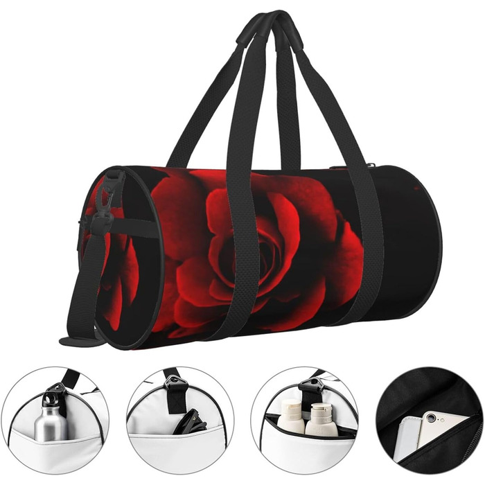 Біла Тигриця Містка дорожня сумка для подорожей, легка та довговічна, ідеальний подарунок для походів, відпустки, ділових поїздок та іншого, колір червона троянда, універсальний розмір