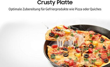 Мікрохвильова піч Samsung MG2BF303TCS/EG з грилем, 900 Вт, 28 л місця для приготування їжі (дуже велике), ширина 51,7 см, розморожування з живленням, 26 автоматичних програм, срібло