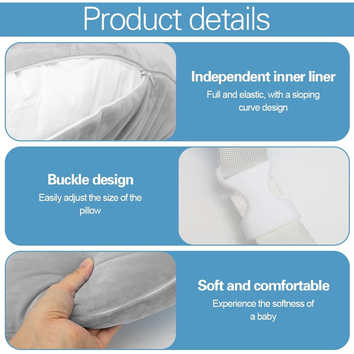 Ергономічна подушка LOMUG Crealis, подушка для читання на колінах, в&39язана гачком подушка-підтримка, ергономічна ігрова подушка для рук, легка, портативна, знімає напругу (сіра)