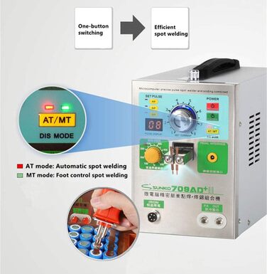 Акумуляторний точковий зварювальний апарат Hanchen 3,8 кВт акумуляторний зварювальний апарат світлодіодний імпульсний точковий зва