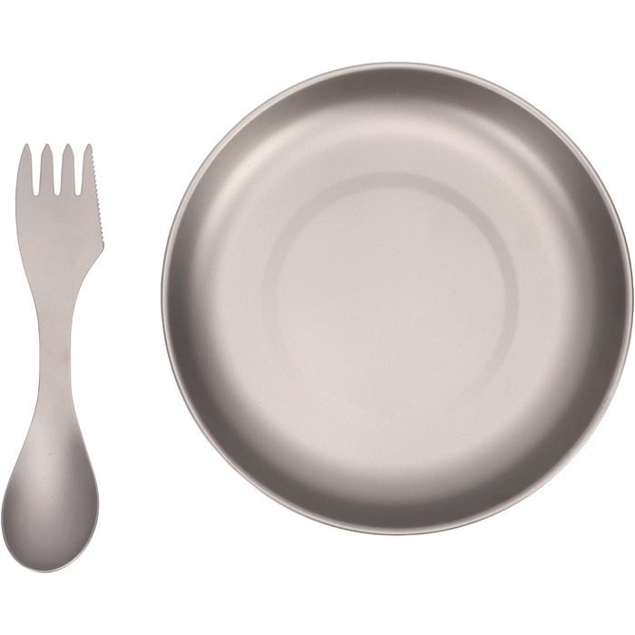 Набір посуду для кемпінгу Ti, багаторазовий, компактний, для мандрівників, активного відпочинку, туристів, тарілок для пікніка