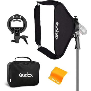 З кронштейном Godox S-Type Speedlite, комплект Bowens Mount Portable Godox Softbox 60 см для Godox (Godox Softbox SFUV6060) Godox softbox 24', 60x60