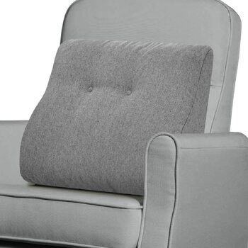 Ергономічна подушка для спини GOFORIT для крісел, двошарова подушка для попереку з піни з ефектом пам&39яті, м&39яка та підтримуюча, подушка для підтримки попереку для літніх людей, полегшення болю в спині, яку можна прати, для ліжка, дивана, сіра