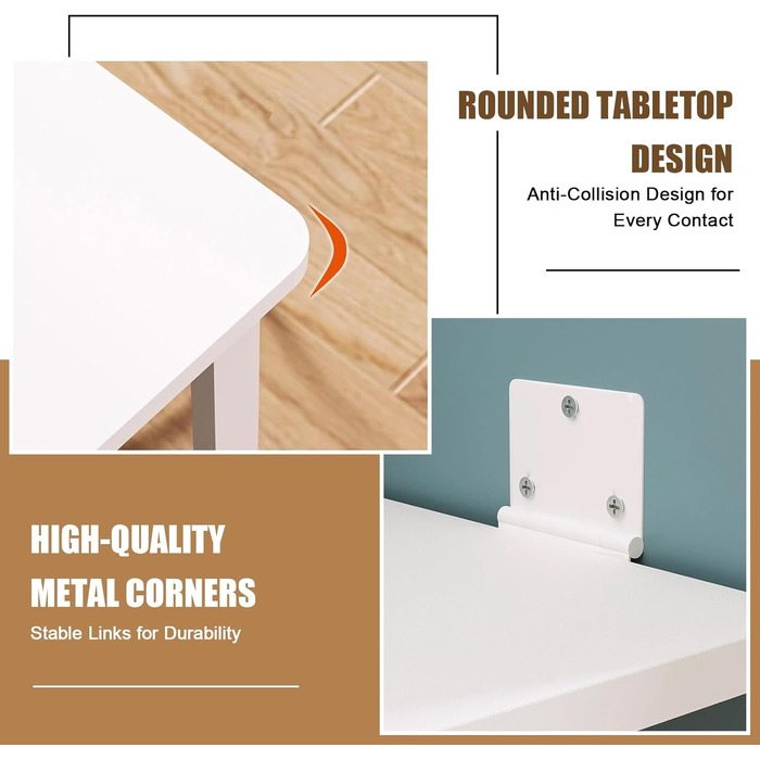 Розкладний стіл Білий настінний стіл Складний компактний настінний розкладний стіл Обідній стіл 9060 см Кухонний стіл Складаний стіл, легке встановлення