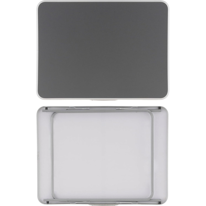 Складаний туристичний стіл Nexos Trading з ручкою для перенесення 80x60x70 см Складаний кемпінговий бічний столик антрацит Легкий, компактний, всепогодний столик-валіза