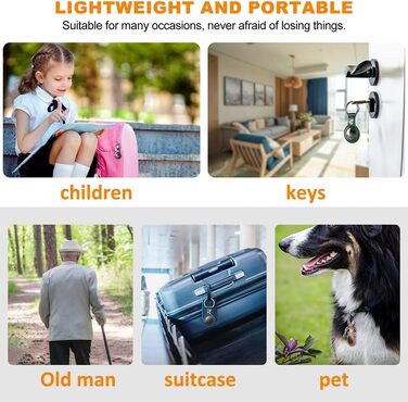 Уп AirTag Pendant PU Leather - Стійкий до подряпин чохол для брелока AirTag з оригінальними кнопками - Захисний чохол для Air Tag