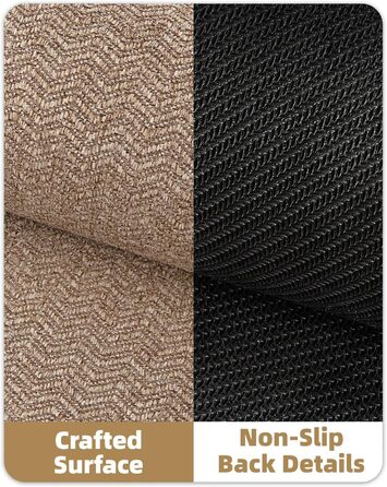 КОЛІР І ГЕОМЕТРІЯ Великий нековзний килимок для прихожих 60 x 120 см, килимок для прихожих, що миється, що вловлює бруд, бежевий 60 x 120 см (прямокутний)