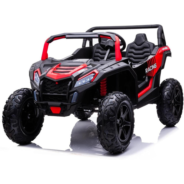 Дитячий електромобіль UTV XXL 24V 2 шт. місцевий, червоний, електромобіль для дітей 2 шт. місцевий, шкіряні сидіння, 2 двигуни по