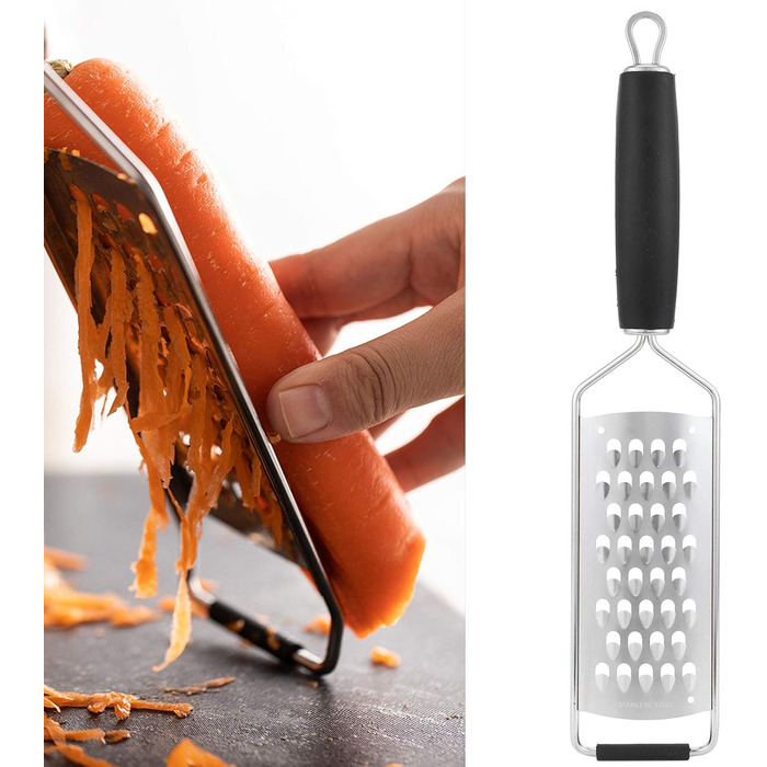 Ручна терка DNCG, ручна терка для сиру, ручний подрібнювач овочів, кухонний гаджет із силіконовою ручкою /192 (розмір великий грубий отвір)