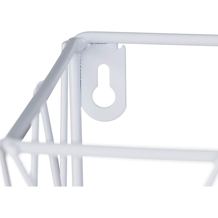 Настінна полиця Relaxdays з рейкою для гачків, метал та дерево, решітка, настінна вішалка для одягу 6 гачків, ВхШхГ 17 x 36 x 13 с