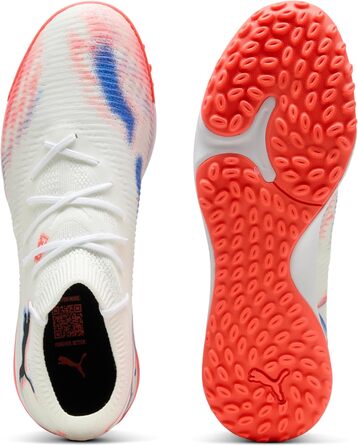Жіночі футбольні бутси PUMA Future 8 Match TT, розмір 42 EU, білі, чорні, яскраво-червоні
