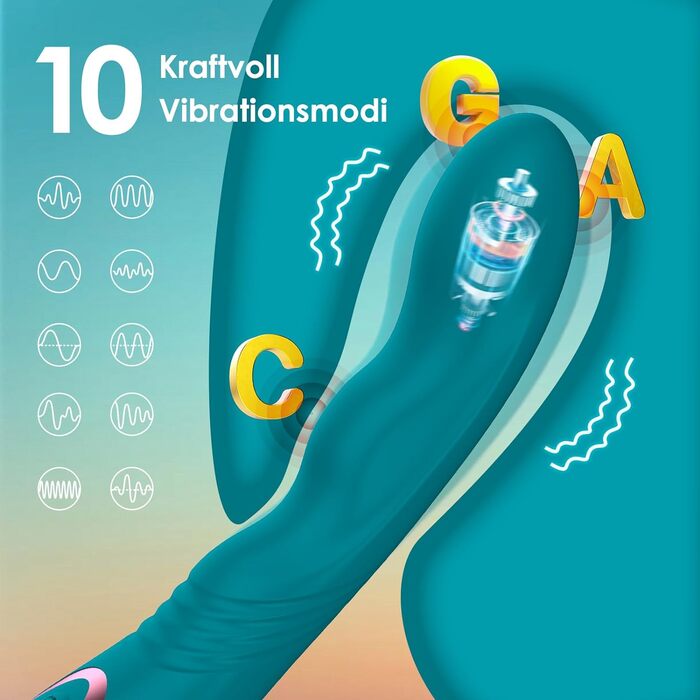 Вібратор для її точки G, вібрація для жінок з 3 режимами обертання та 10 режимами вібрації, тихі вібратори з фалоімітатором, секс-іграшки для жінок, набори вібраторів для секс-іграшок для жінок, секс-іграшки з дизайном хвилі