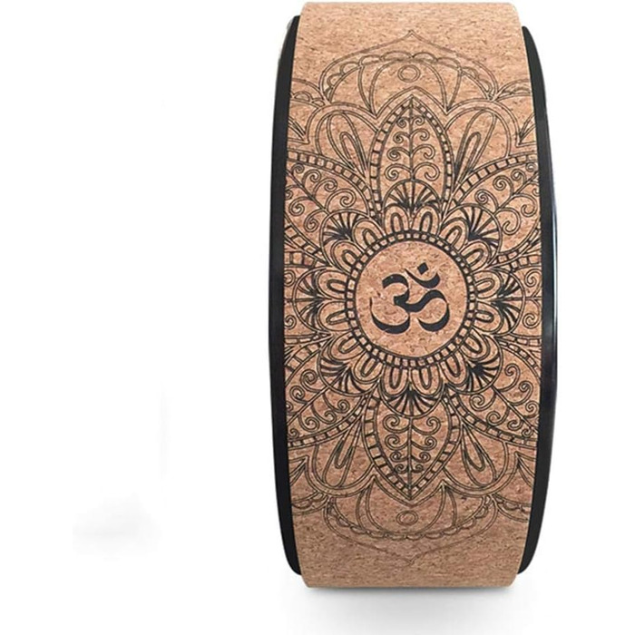 Колесо для йоги Liery, колесо для йоги з натурального корку, фітнес-колесо, порожнисте покращення, нахили назад, розтяжка, пілатес, кругова йога, аксесуар