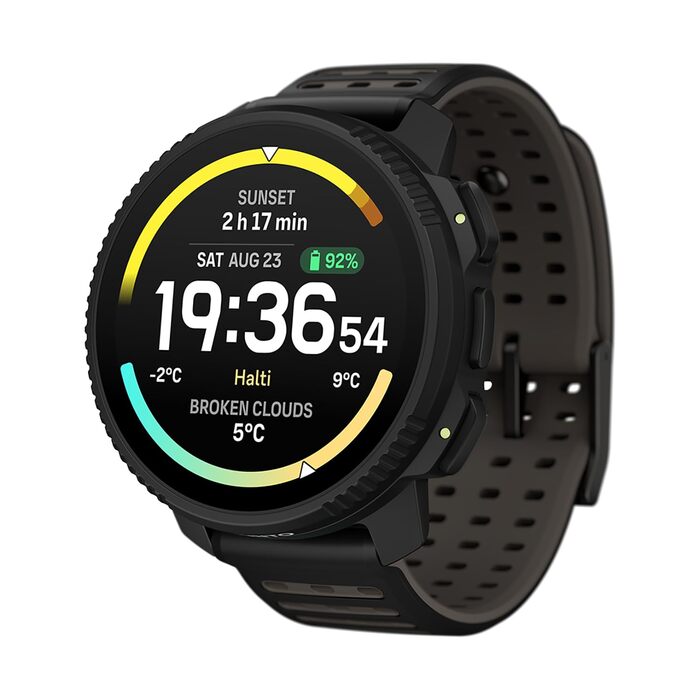 Годинник SUUNTO Vertical 2 Adventure, двочастотний GPS, понад 115 спортивних режимів, 1,5-дюймовий сенсорний екран, безкоштовні глобальні офлайн-карти, 40-денний час роботи від батареї, для тренувань та щоденних пригод, чорний
