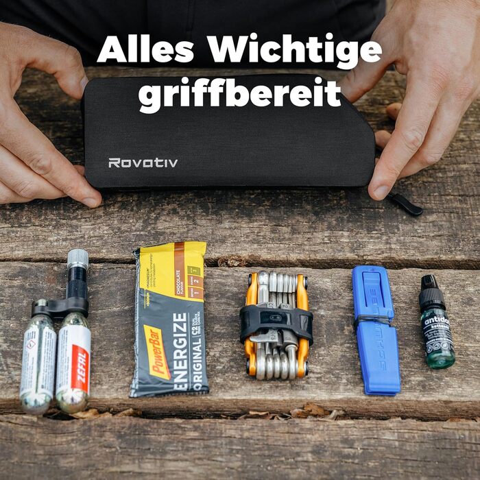 Сумка на верхню трубу велосипеда Rovativ Bikepacking 0,8 літра 100 водонепроникна накручується та водонепроникна Gravel Bike