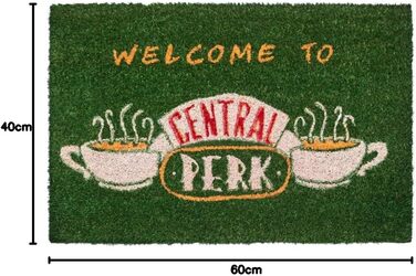 Килимок Grupo Erik Coconut Mat Friends Central Perk - Килимок для вловлювання бруду 40x60 см - Веселий килимок - Килимок для дверей для приміщень 40 x 60 см (прямокутний) Central Perk