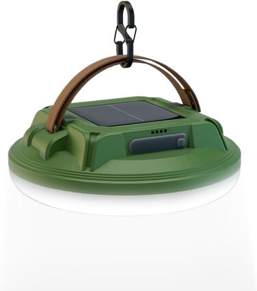 Сонячний кемпінговий ліхтар Водонепроникний з 4 рівнями яскравості, портативний сонячний кемпінговий ліхтар Для піших прогулянок, походів, нічної риболовлі, виживання та відключення електроенергії вдома, зелений