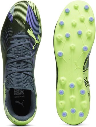 Футбольні бутси Puma Unisex Future 7 Play MgSoccer 40.5 EU сірий, небо, електрофіолетовий, газоване яблуко Puma білий