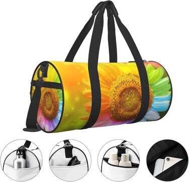 Дорожня сумка-циліндр з квітковим візерунком, спортивна сумка для чоловіків та жінок, сумка-мішок, спортивна сумка