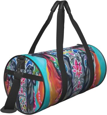 Дорожня сумка-циліндр з художнім принтом слона, спортивна сумка для чоловіків та жінок, сумка-мішок, спортивна дорожня сумка