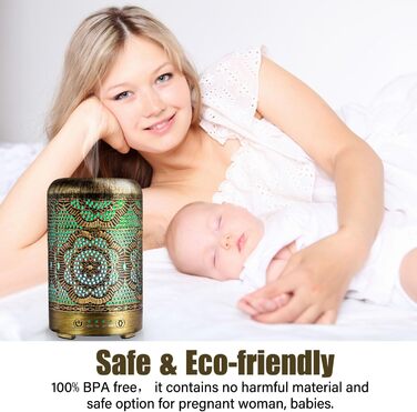 Мл Металевий дифузор для ефірних олій 7 кольорів Light Aromatherapy Golden, 100