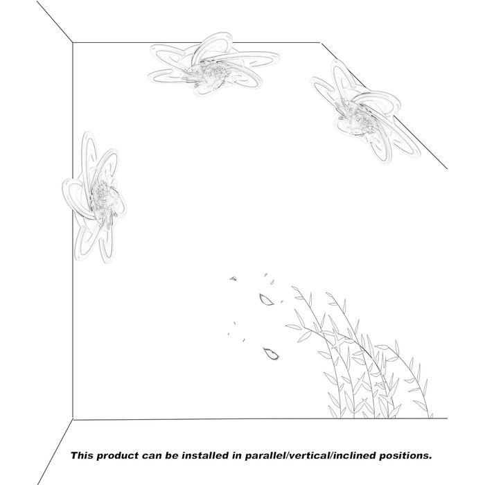 Стельовий вентилятор Bossen з підсвічуванням, 67см, 70Вт тихий сучасний світлодіодний стельовий вентилятор з пультом дистанційного