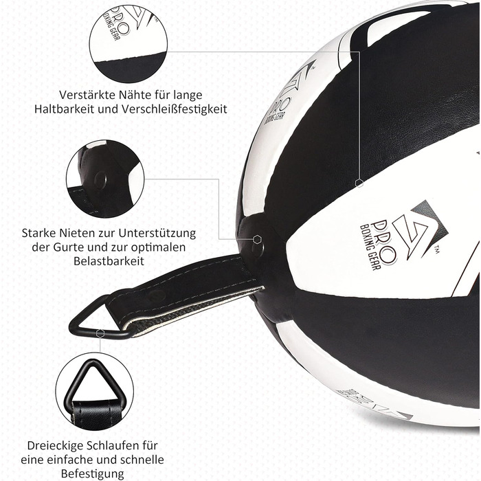 Боксерський двосторонній м'яч Rex Шкіряний м'яч для пробивання м'яча Набір м'ячів для пробивання м'яча MMA Набір м'ячів для тренув