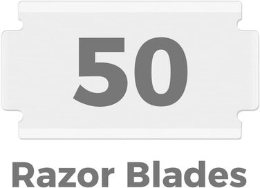 Подвійні бритвені леза, 50 бритвених лез для гоління, платинові леза з нержавіючої сталі для чоловіків і жінок, підходить для більшості стандартних подвійних лез для гоління в коробках по 5 шт.