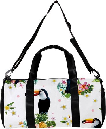 Спортивна сумка, маленька дорожня сумка, сумка для шопінгу та йоги з тропічним листям, сумка для фітнесу на відкритому повітрі, ручна поклажа