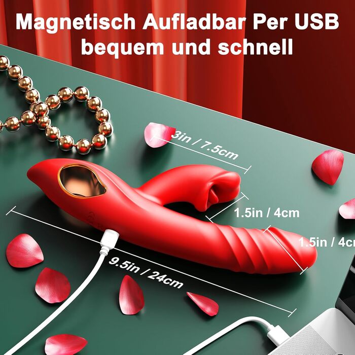 Фалоімітатор Sexpanse 4 в 1, з вібрацією G‑точки, стимуляцією клітора, смоктанням та поштовхами