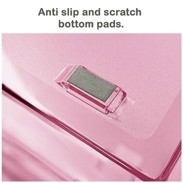 Лоток для листів Acrimet Facility на 4 рівні, бічна вставка, лоток для листів/A4, настільний органайзер для файлів, пластик (прозорий рожевий)