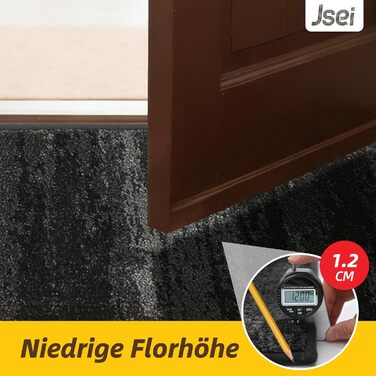 Килимок для внутрішніх приміщень JSEI 80x120 см, нековзний килимок для дверей, який можна прати в пральній машині, водонепроникний килимок для дверей, нековзний килимок для собак, що вловлює бруд, вхід, передні двері та коридор, світло-сірий 80 x 120 см