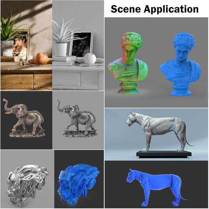 Сканер Revopoint Range, точність сканування 0,1 мм, швидкість сканування 18 кадрів в секунду, одна область сканування 360 мм x 650