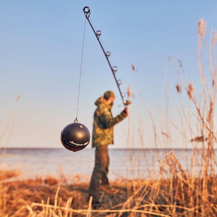 Ехолот для ехолота Deeper Smart Sonar Pro 2 із вимірювачем глибини та GPS-передавачем Риболовля на байдарці, човні або підлідна з безкоштовним додатком