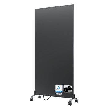 Інфрачервоний обігрівач BR Bringer, окремостоячий пристрій - 1000 Вт - Енергозберігаючий - Мобільний електричний обігрівач на ніжках на колесах - Сертифіковано TV та GS - Німецький бренд якості (чорний) Чорний 1000 Вт