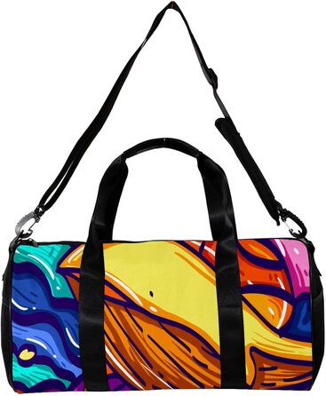 Спортивна сумка, маленька дорожня сумка, сумка для йоги, барвисте мистецтво, абстрактні кити, сумка для фітнесу на відкритому повітрі, ручна поклажа
