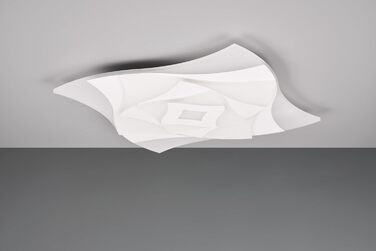 Стеля LED-світильник Trio Leuchten Akita 647110131, матовий білий метал, акрил, 56 Вт LED, з пультом, диммер, зміна кольорів