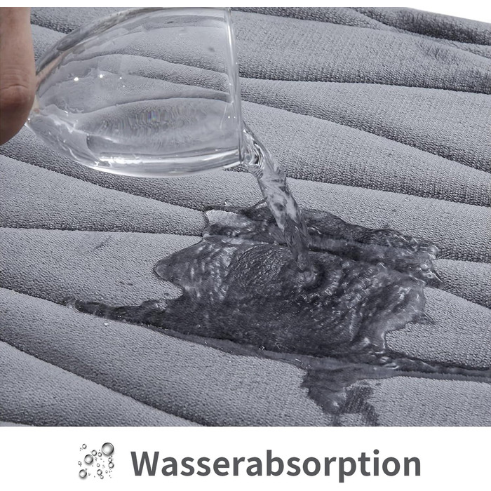 Килимок для ванни Homaxy з піни з ефектом пам&39яті, комплект із 2 предметів, нековзний та абсорбуючий килимок для ванни, можна прати в пральній машині (40 x 60 см 50 x 76 см, темно-сірий) 40 x 60 см 50 x 76 см (прямокутний) темно-сірий