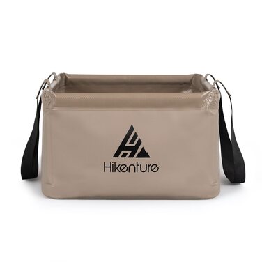 Складана чаша для кемпінгу 15 л/20 л, складне відро для кемпінгу, міцне брезентове відро, чаша для миття, ванна для миття посуду, рибальське відро для полоскання та охолодження (15 л, хакі) - D1 Square-хакі 15 л